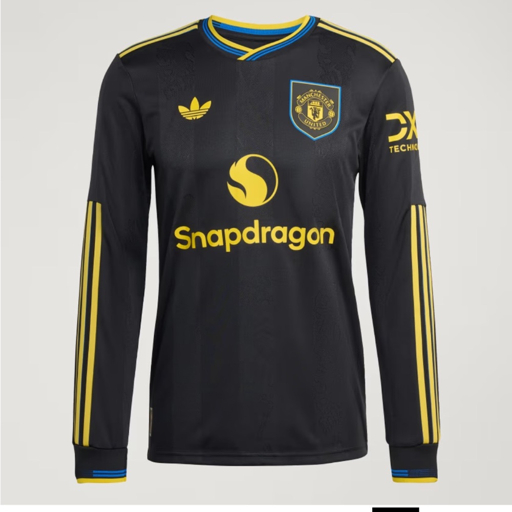 NWT Adidas Manchester United 25/26 Long Sleeve Third Authentic Jersey, Medium